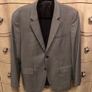 Theory wool men’s suit in heather grey